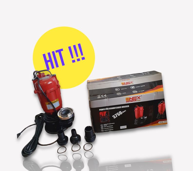 Pompa do wody szamba z rozdrabniaczem onex ox - 7777