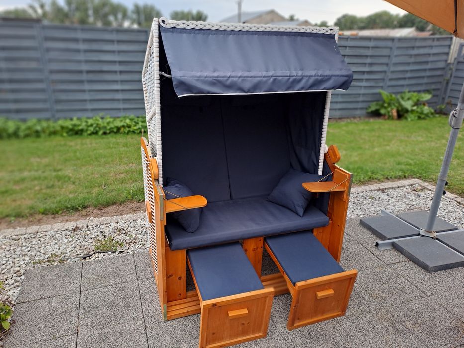 Kosz plażowy z poduszkami dwuosobowy