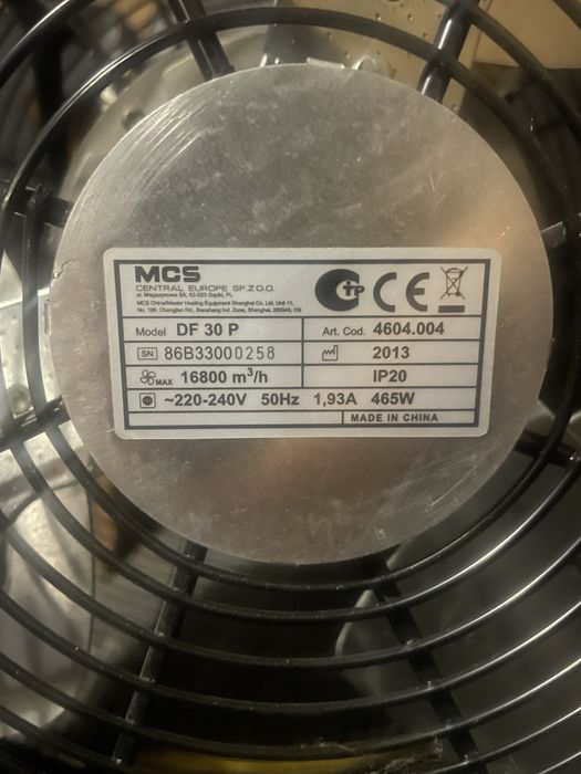 Вентилятор промисловий Master DF 30