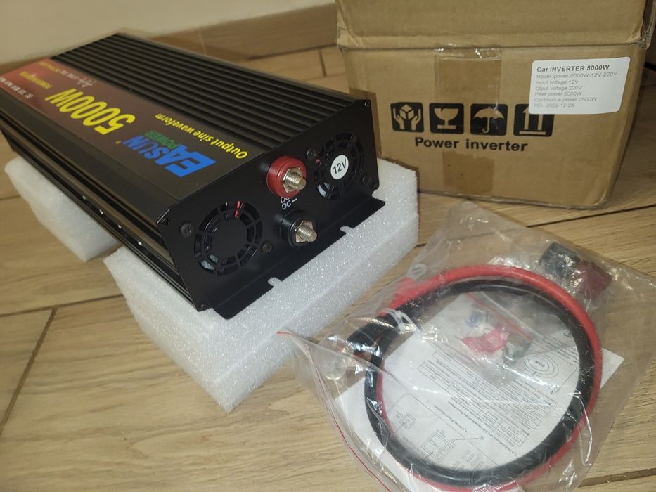Інвертор Easun 5000W, 12V -220V, чиста синусоїда, інвектор
