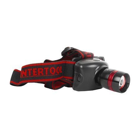 Фонарь налобный светодиодный батарейки 3 ААА INTERTOOL LB-0303