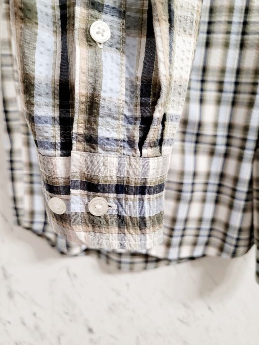 Koszula premium w kratę strukturalny materiał scandi