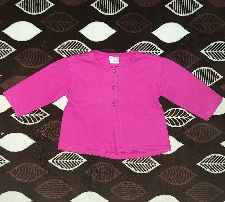 Ocieplany sweterek dla dziewczynki roz. 74