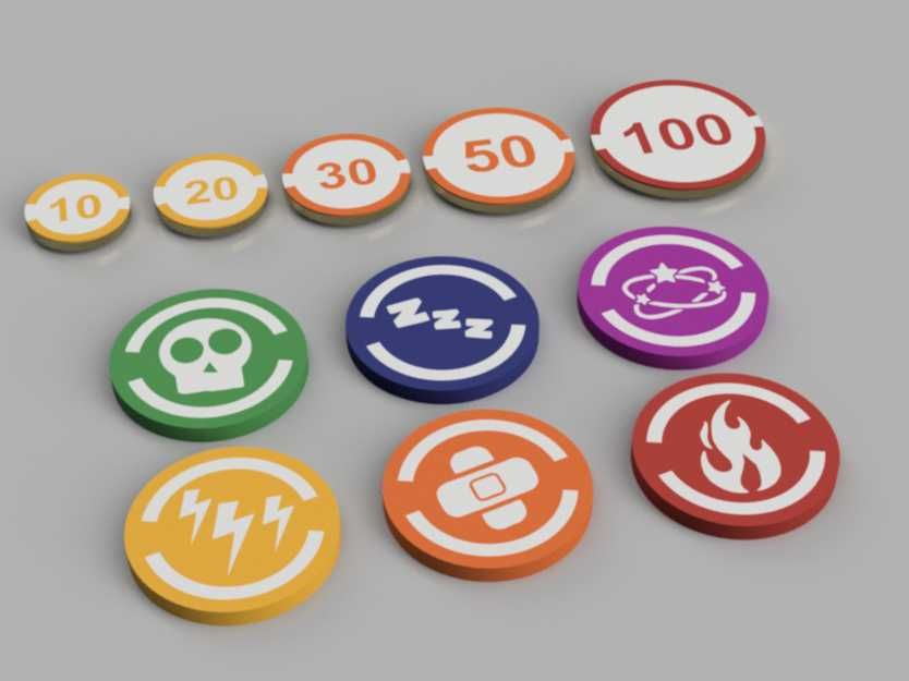 Pokemon TCG - Tokens e Marcadores