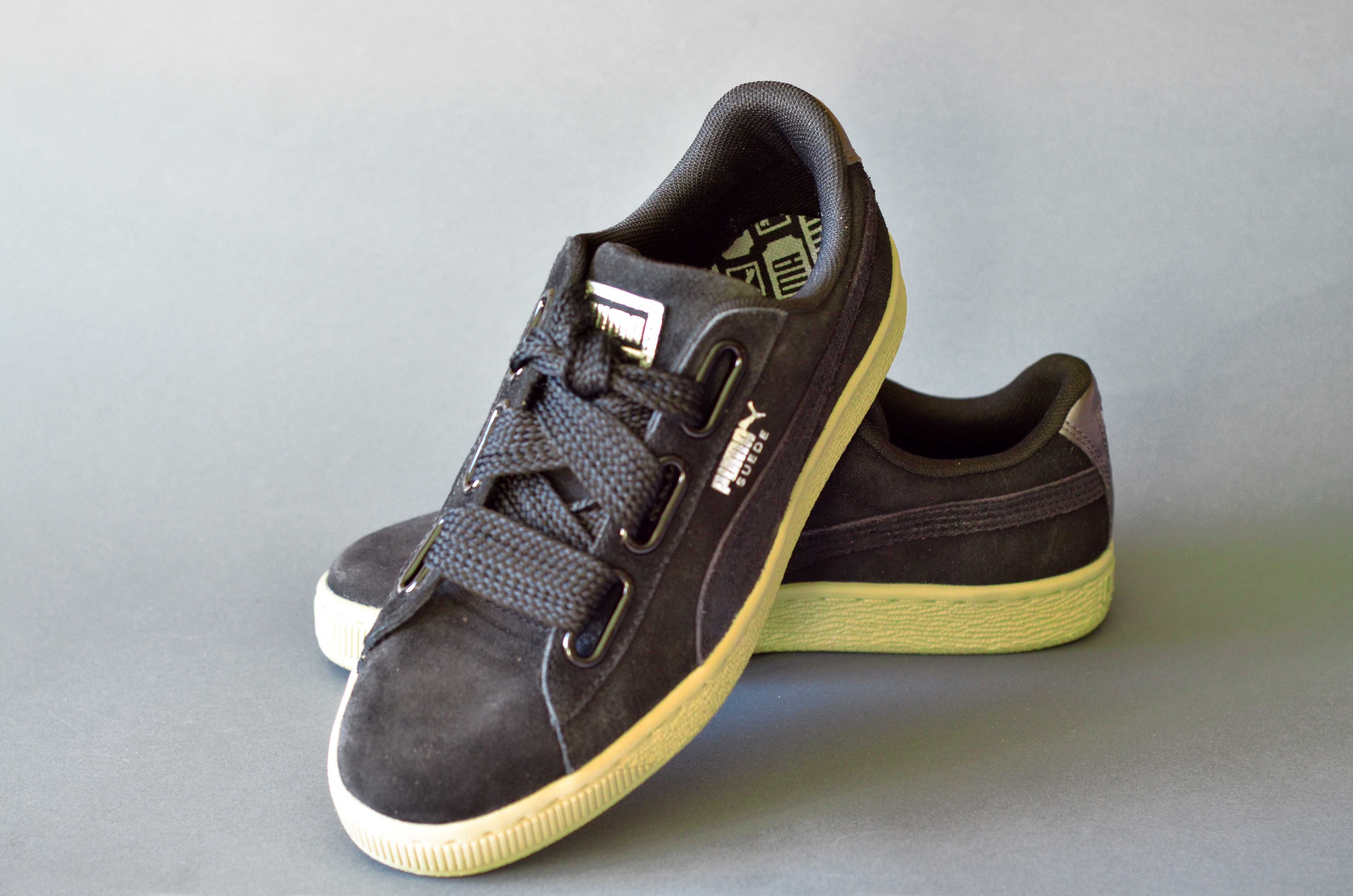 Puma suede heart olive sale
