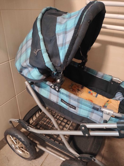 Wózek dla lalek mama papas niebieski