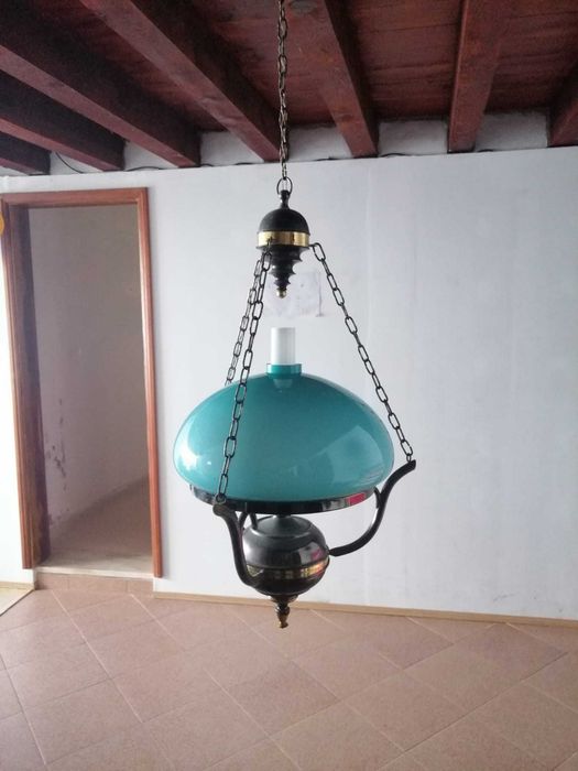 Candeeiro de tecto em latão vintage