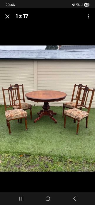 Wloski stol z krzeslami