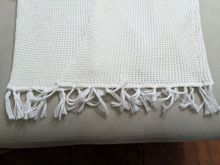 Casaco de malha branco da Pull&Bear
