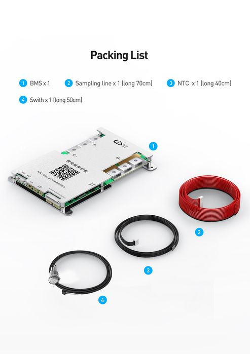 SMART BMS JiKong B1A8S20P 4S-8S 200A-350A (балансир 1А)