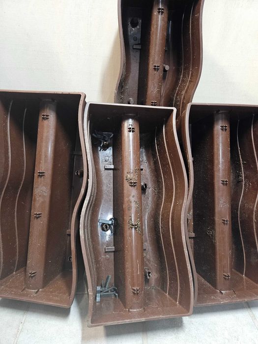 Donica skrzynka balustradowa FALA 59CM BRĄZOWA