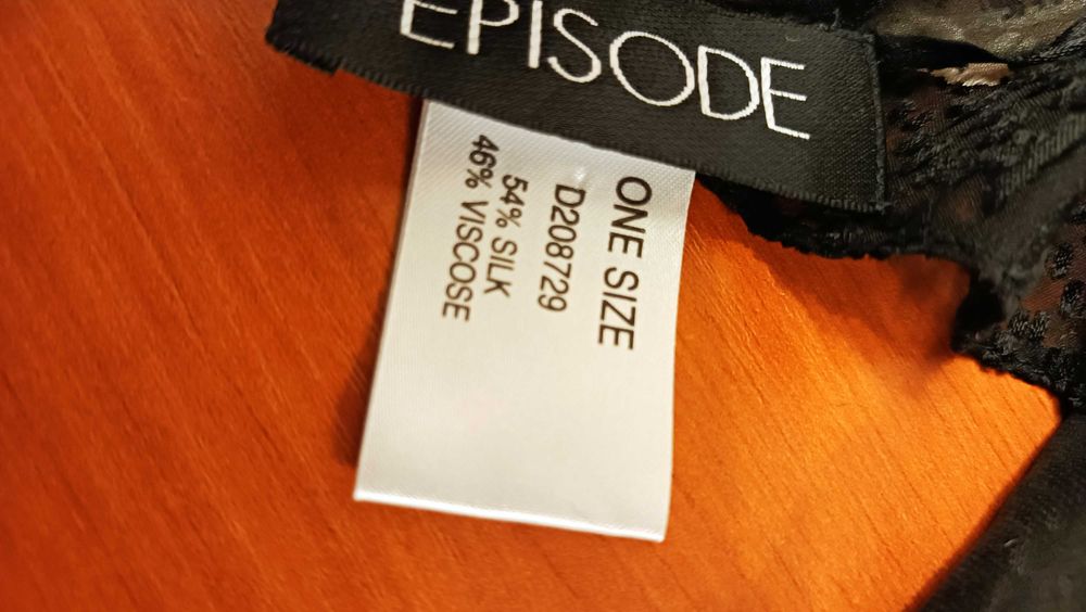 Luksusowy szal Episode jedwab i wiskoza devoré  wypalany wzór