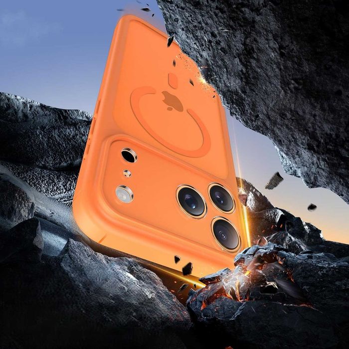 Etui iPhone 17 Pro Max TAURI - pomarańczowe