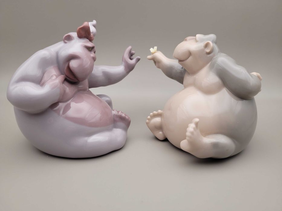 Статуэтки " Гориллы "Nao Lladro . Испания 10.5 см