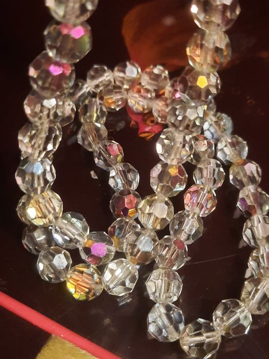 Винтажные бусы ЧССР "Аврора бореалис"