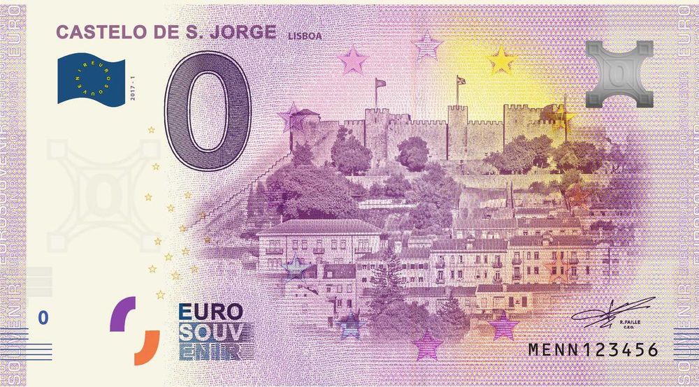 Eurosouvenir Receipt for Castelo de S. Jorge - Lisbon