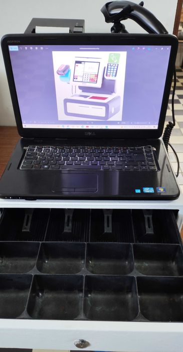 POS Computador portátil, Impressora Leitor código de barras Gaveta