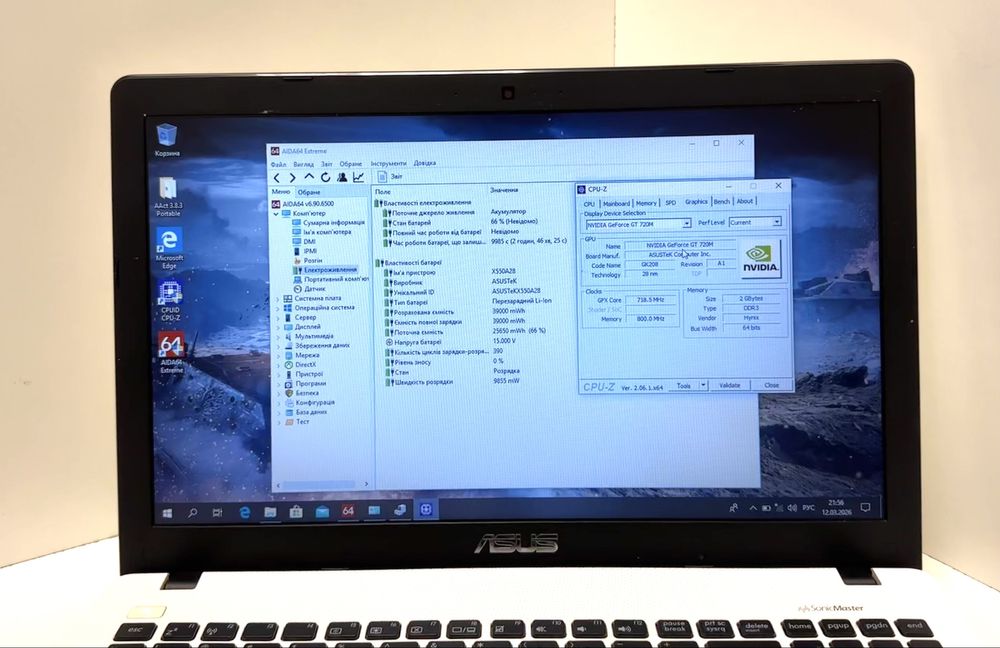 Asus x550c 15.6" 8/1000GB HDD Nvidia 720m 2GB новий акумулятор