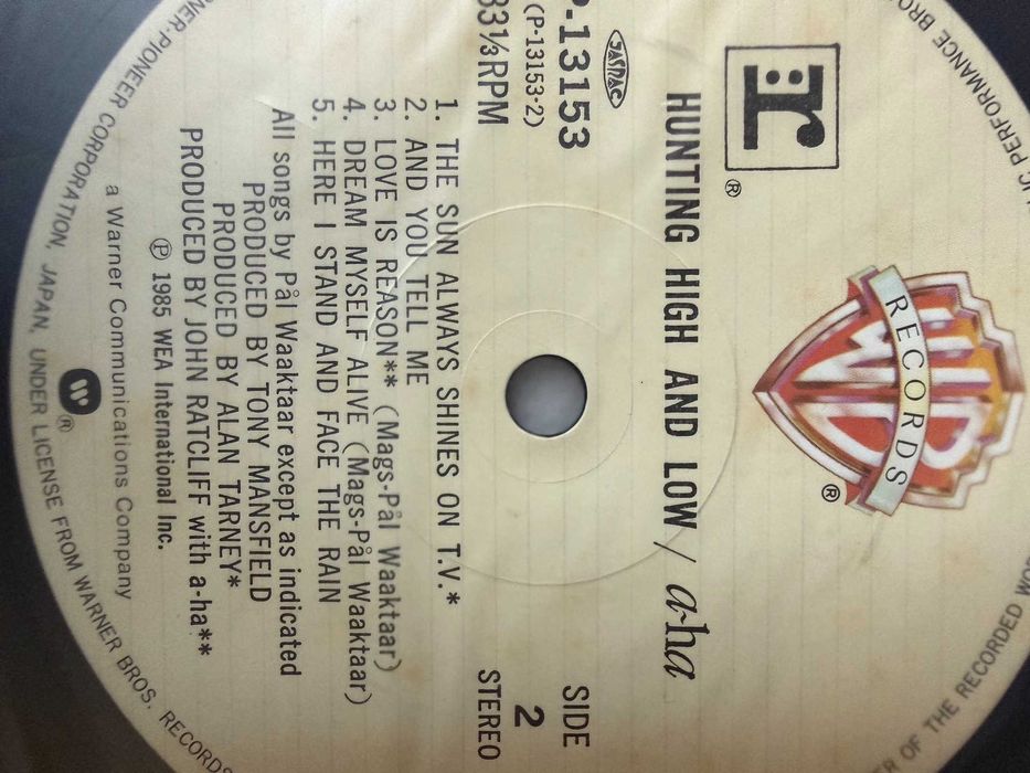 A‑Ha – Hunting High And Low Japan Vinyl | P‑13153