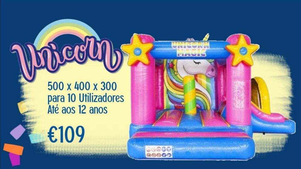 Aluguer de Insuflável Unicorn