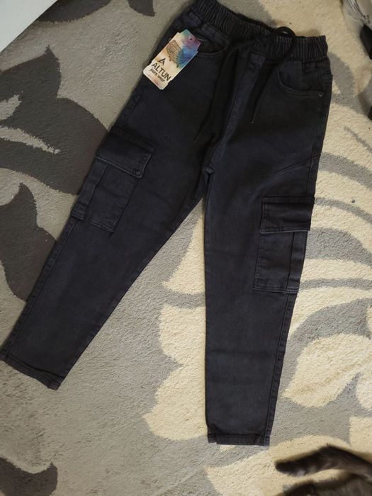 Джинси хлопчик темний графіт 134