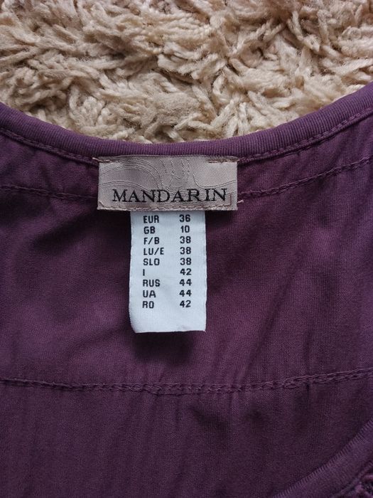 Dopasowana sukienka Mandarin 36 haftowana kolor ba