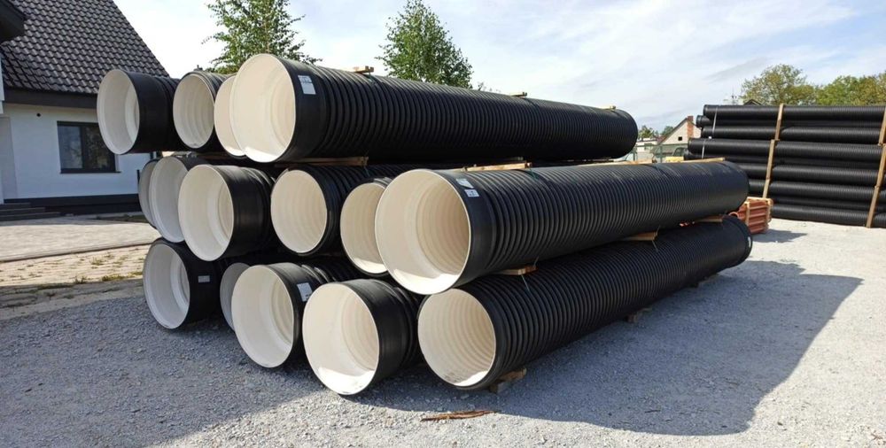 Rura SN8 fi 315 karbowana fi300 na mostki rury 400 przepustowe 500 600