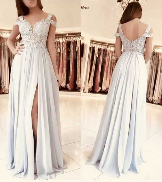 Suknia ślubna linia-A z rozcięciem 38, 42, 44, 46, 48, 50