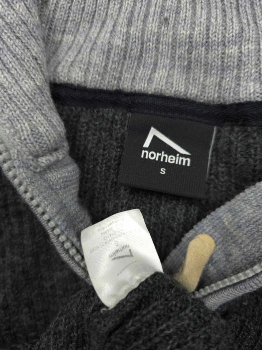 NORHEIM Męski Sweter Wełniany Wool Szary S