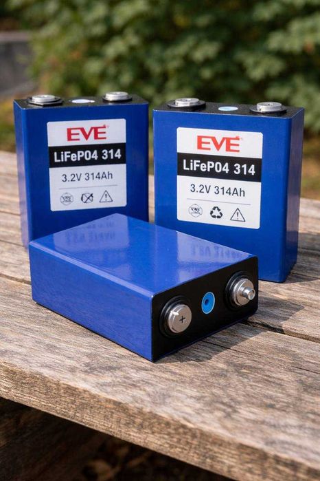 Комірки акумуляторні EVE LiFePO4 3.2V 280Ah 314Ah — ячейки АКБ EVE