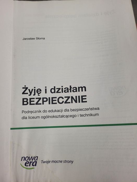 Żyję i działam bezpiecznie, podręcznik nowa era