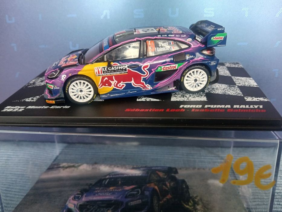 Miniatura 1:43 Ford Puma Rally  Sebastian Loeb  2022