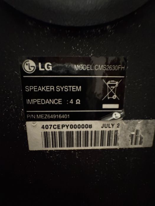 Colunas LG - Model: CMS2630FH