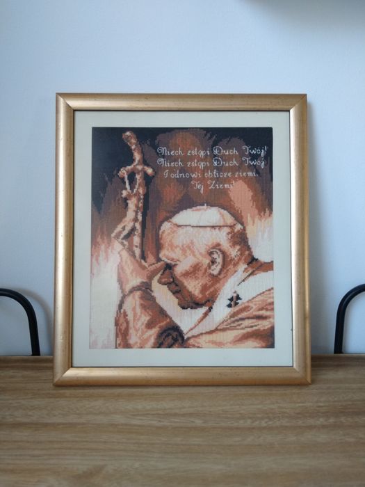 Obraz haft papież Jan Paweł II