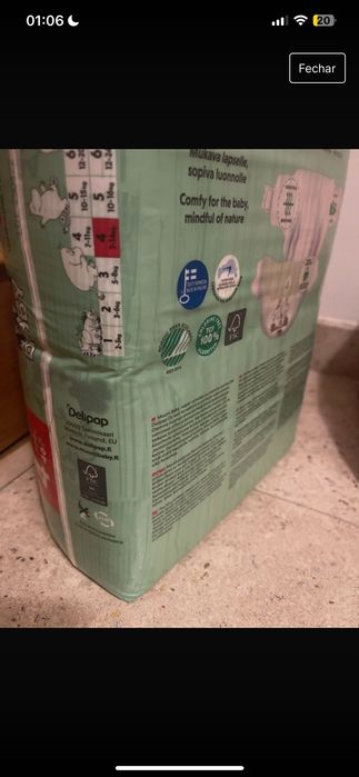 Fralda Muumi Baby tamanho 2