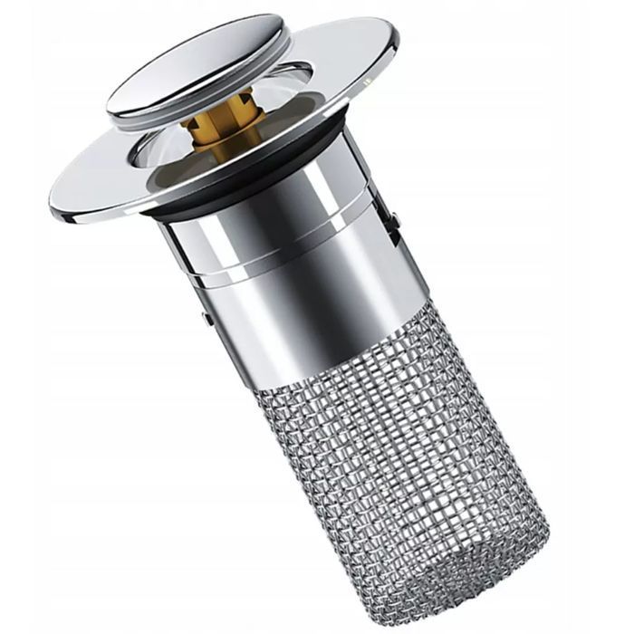 korek do zlewu umywalki z sitkiem łazienkowy