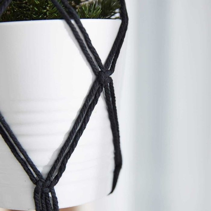 x1 Cabide de planta preta algodão novo