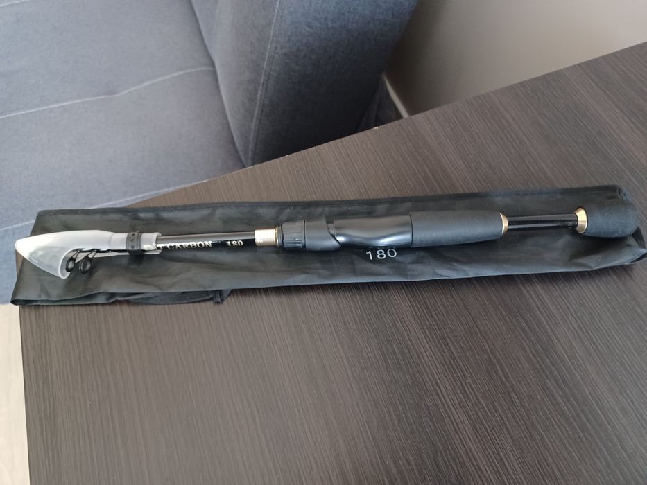Wędka spinning 180 cm carbon, teleskop