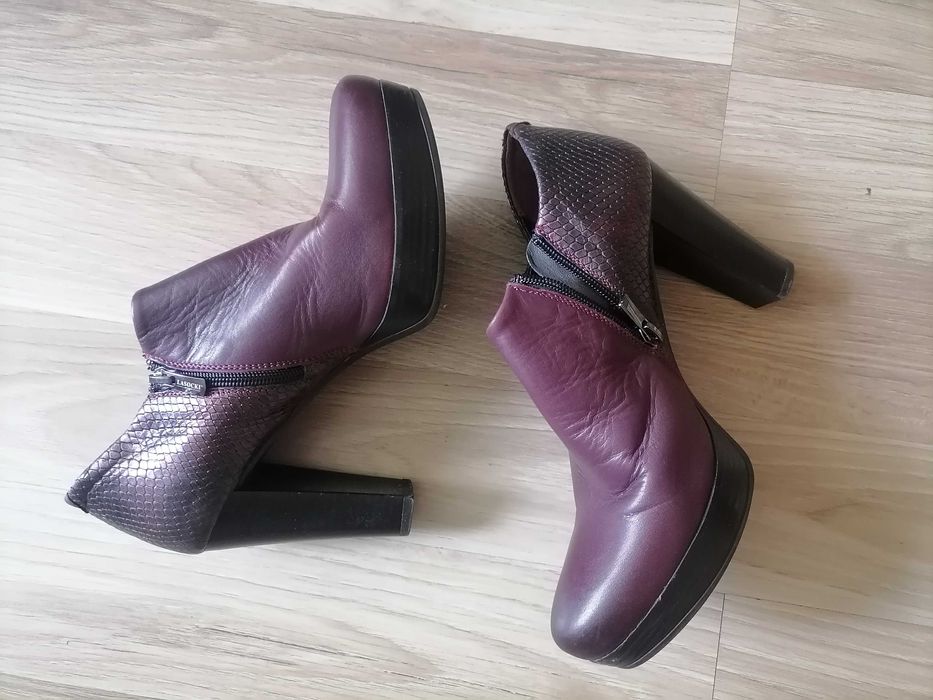 Skórzane botki Lasocki
