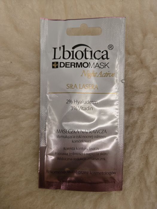 L'Biotica Dermomask Night Active Siła Lasera maseczka naprawcza