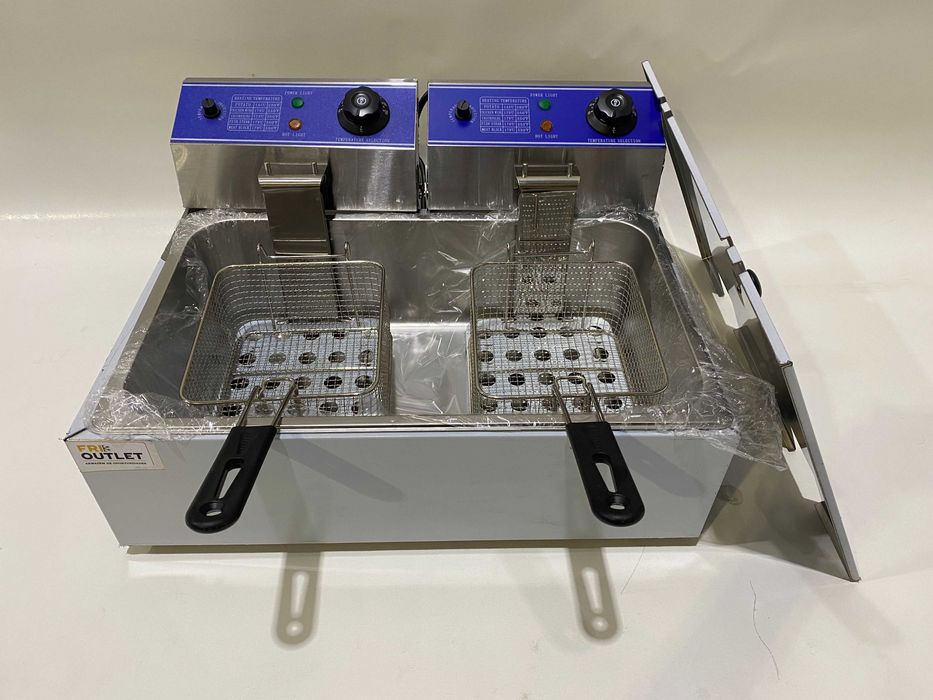Fritadeira dupla elétrica 6 litros + 6 litros - NOVA