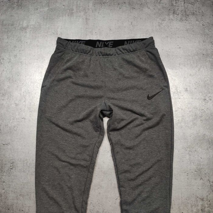 MĘSKIE Spodnie Dresowe PREMIUM Szare Dri-Fit Nike PRO Dresy Joggery