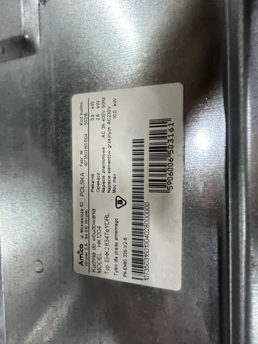 Piekarnik z płytą Amica integra |12msc |BD stan |Dowóz