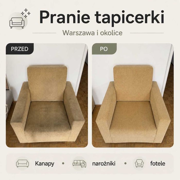 Czyszczenie Tapicerki Warszawa – Kanapy, Sofy, Narożniki, Krzesła