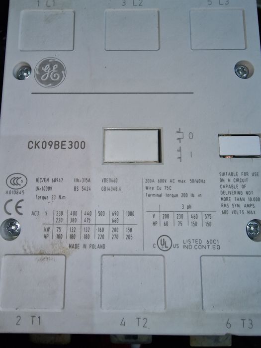 Пускатель 100 кВт GE стояли, не работал