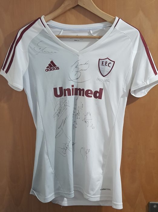Camisola Fluminense dos 110 anos com autógrafos