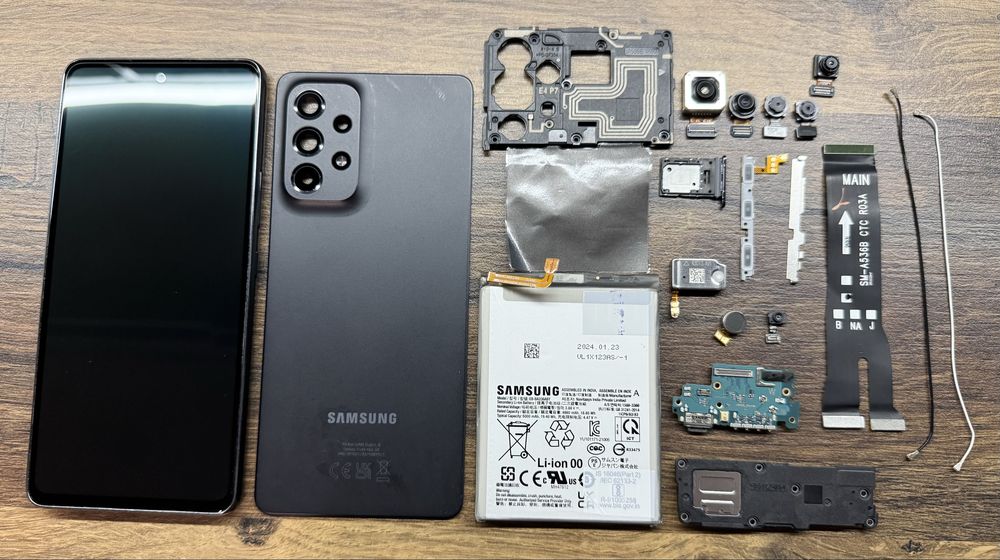 Samsung Galaxy A53 5G дисплей, разборка, детали, запчасти