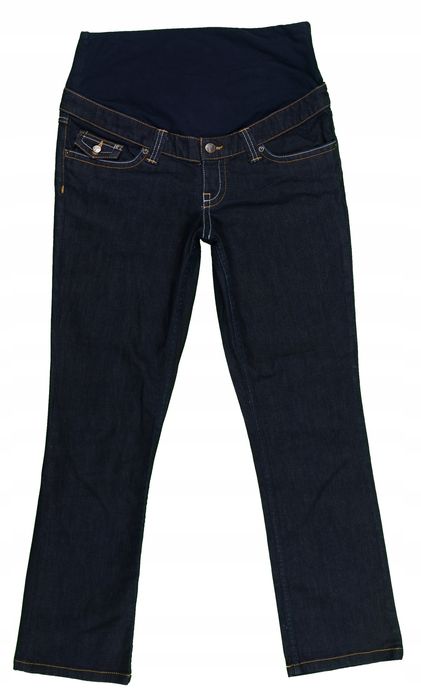H&M MAMA granatowe jeansy ciążowe r. 42