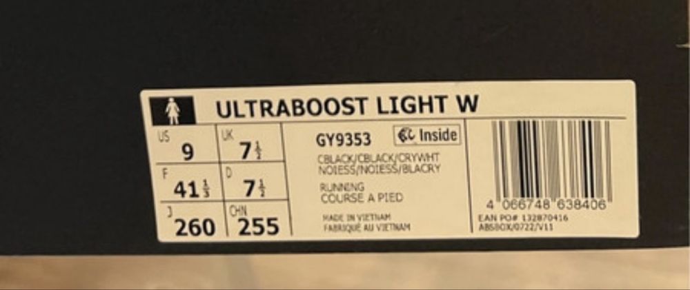 Tenis Adidas Ultraboost Light 41-1/3 Preto