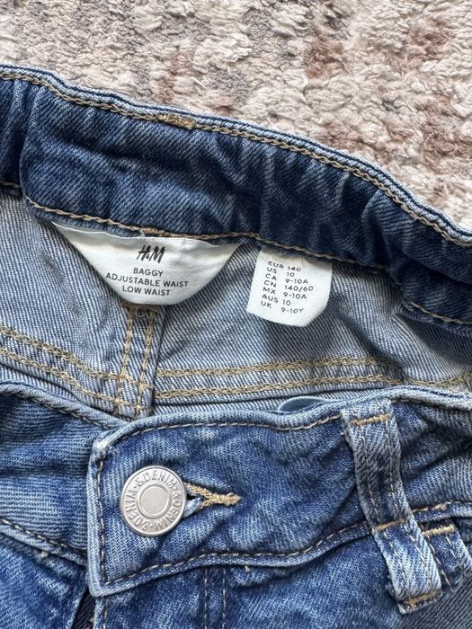 Джинси широкі  баггі h&m для дівчинки 9-10 років 140 см